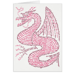 Carte World Word Red Dragon Card