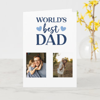 Carte Worlds Best Dad Photo Card | Father's Day 2026