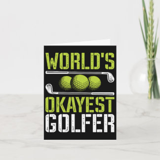 Carte World's Okayest Golfer Funny Golf Plaisanterie