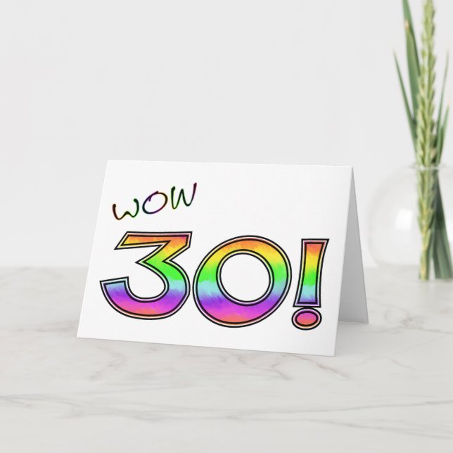 CARTE WOW 30E ANNIVERSAIRE (Devant)