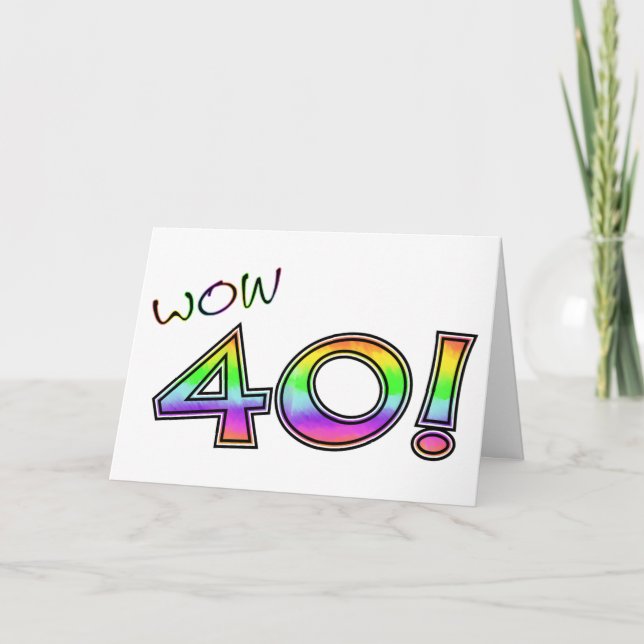 CARTE WOW 40E ANNIVERSAIRE (Devant)