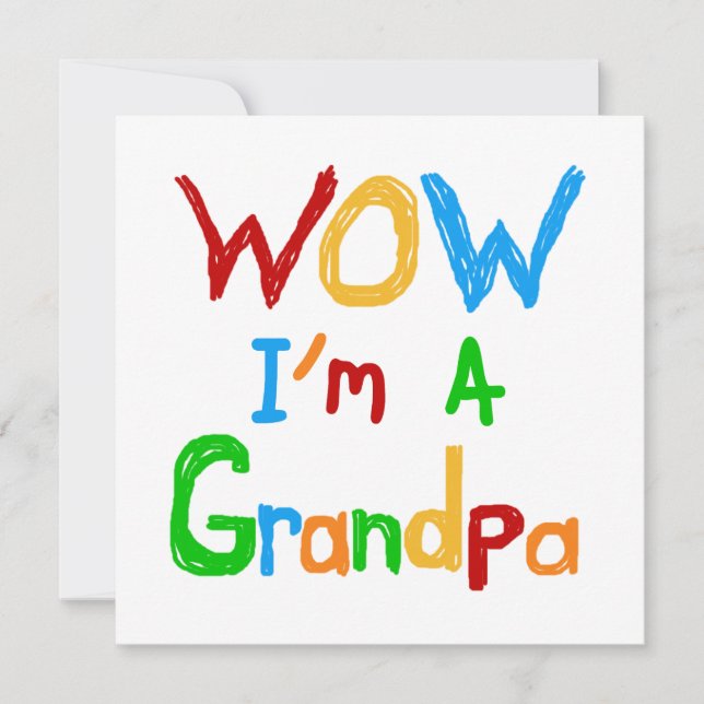 Carte WOW Je suis un grand-père T-shirts et cadeaux (Devant)