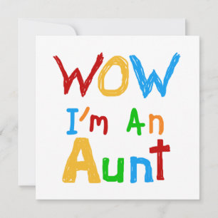 Carte WOW Je suis une tante T-shirts et cadeaux
