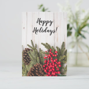 Carte Wreath and Holly Holiday Collection