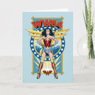 Carte WW84 Retro Comic Wonder Woman Badge de caractère