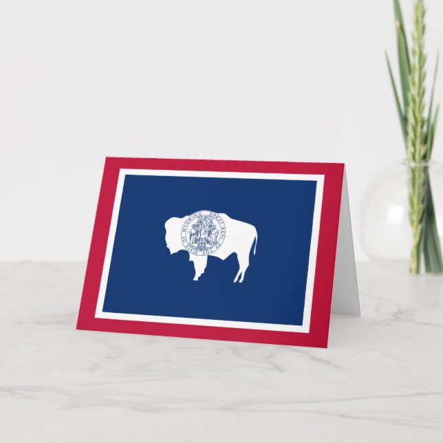 Carte Wyomingite Flag, Flag of Wyoming (Devant)