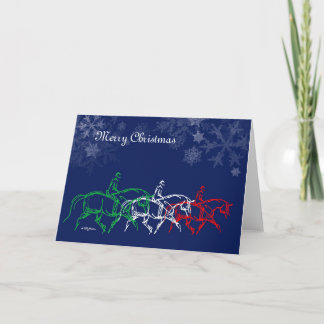Carte x3 de trot de Joyeux Noël