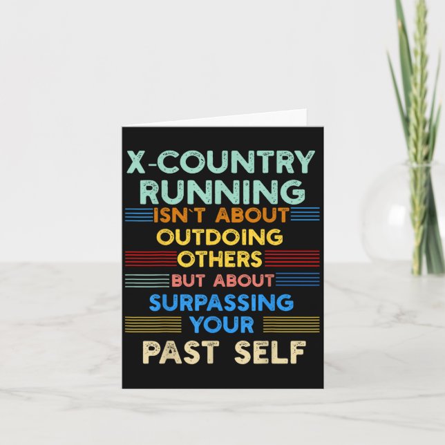 Carte X-country Running Is Outwork Your Past Self Sitive (Devant)