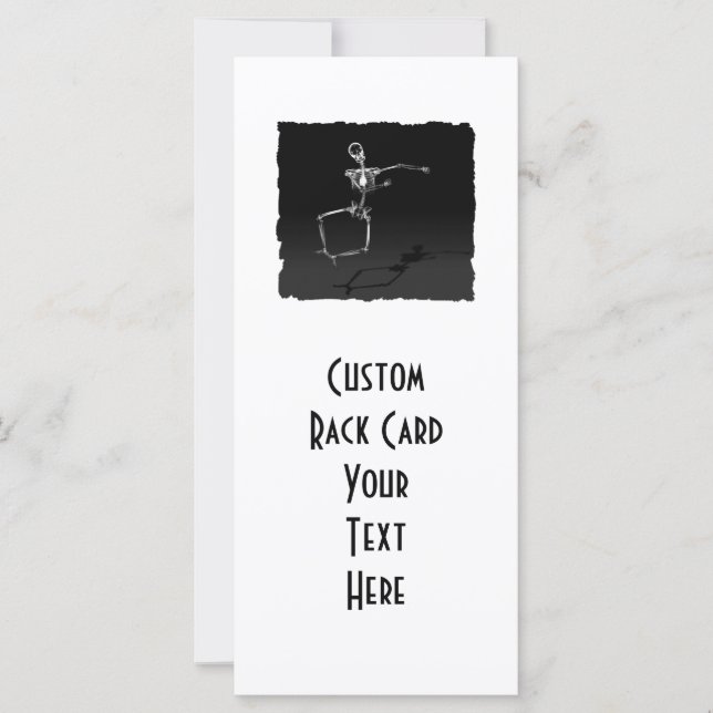 CARTE X-RAY SKELETON JOY LEAP B&W (Devant)
