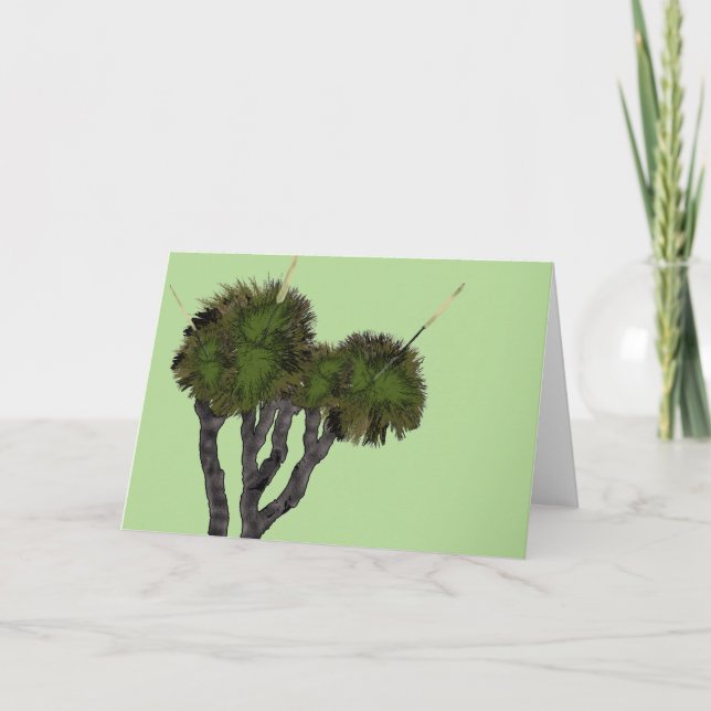 Carte Xanthorrhoea en vert (Devant)