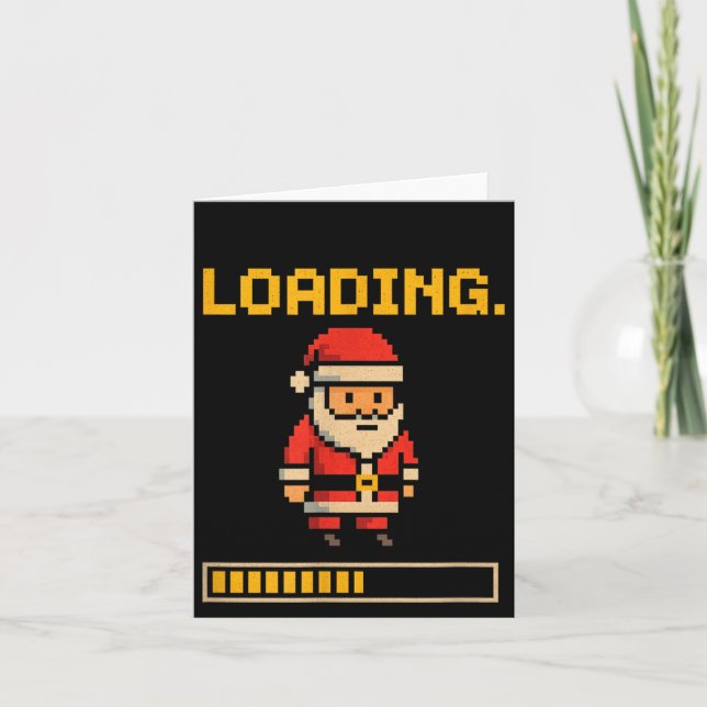 Carte Xel Santa Loading Retro Christmas Gamer Shirt  (Devant)