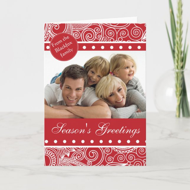 Carte Xmas de la jungle de fleurs (Devant)