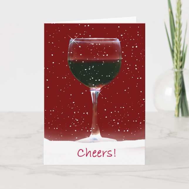 Carte Xmas du vin rouge (Devant)