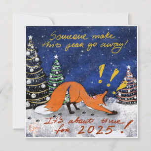Carte Xmas Fox furieuse