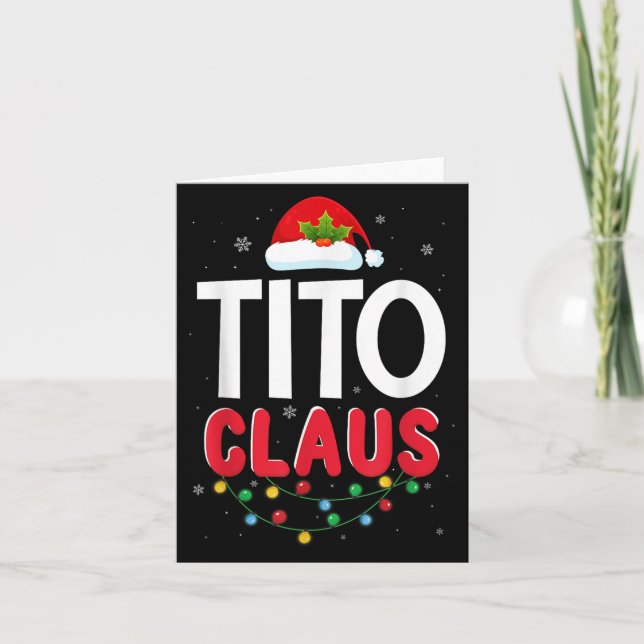 Carte Xmas Light Tito Santa Claus Christmas Matching Cos (Devant)