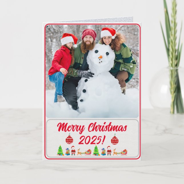 Carte Xmas traditionnelle entièrement personnalisé (Devant)