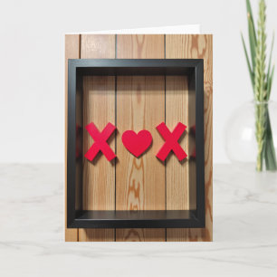 Carte Xox d'amour minimaliste