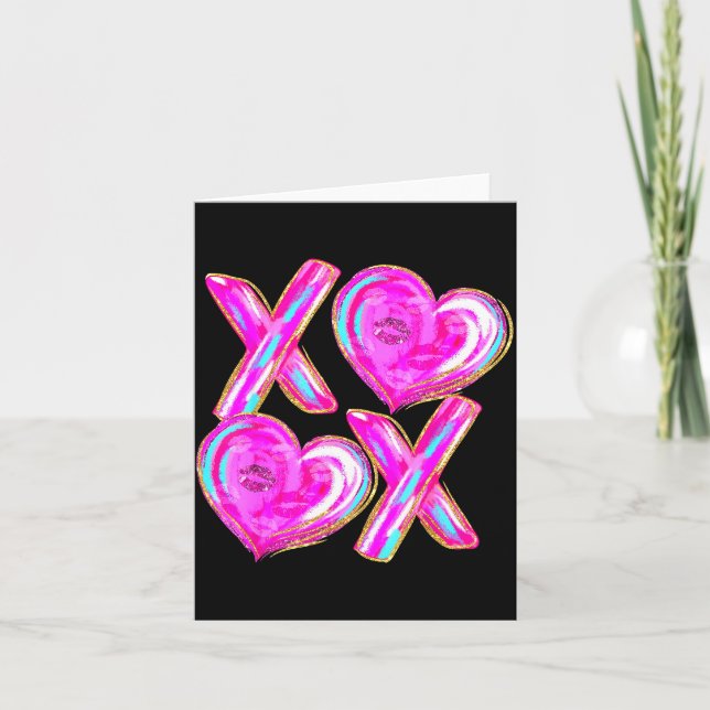 Carte Xoxo Cœurs Saint-Valentin Femmes Filles Vday  (Devant)