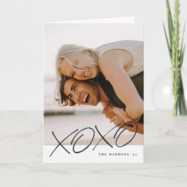 Carte XOXO Valentine's Day - Noir (Devant)