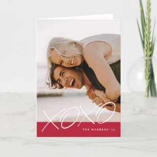 Carte XOXO Valentine's Day - Rouge