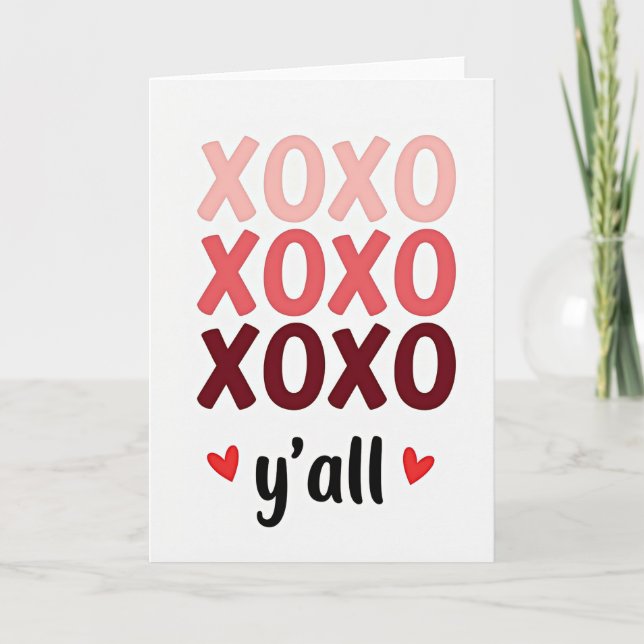 Carte Xoxo Yall Love Card (Devant)