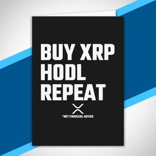Carte XRP Crypto Crypto CryptoCurrency Acheter XRP Hodl 