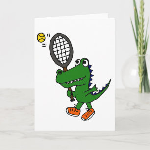 Carte XX- Drôle Gator Jouer Tennis