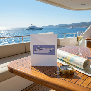 Carte Yacht à moteur de luxe Superyacht blanc moderne