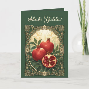 Carte Yalda Grenades Persan la veille du solstice d'hive