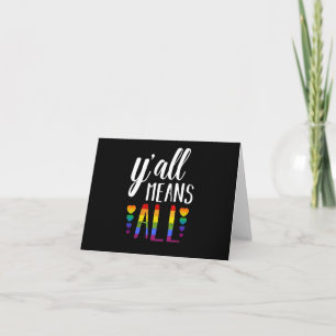 Carte Y'all signifie la parade de la gay gay lesbienne P