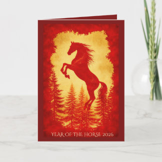 Carte Year of the Horse 2026 – Red & Gold Lunar New Year