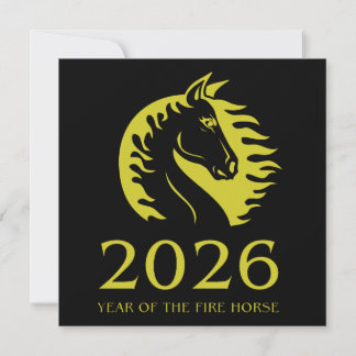 Carte Year of the Horse Flat Greeting Card