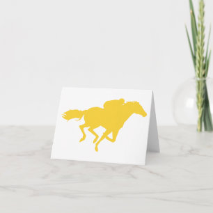 Carte Yellow Amber Horse Racing