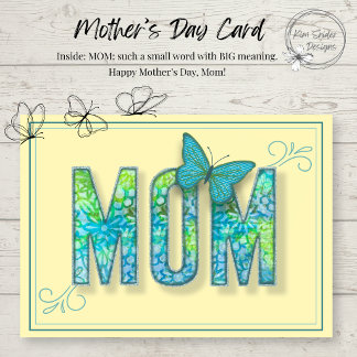 Carte Yellow Floral Mother’s Day Card with Butterfly 