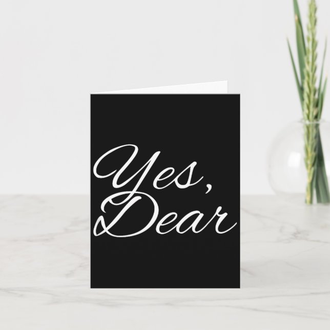 Carte Yes Dear My Valentine My One And Only I Love You  (Devant)