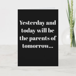 Carte "Yesterday and today" (Any) Joke