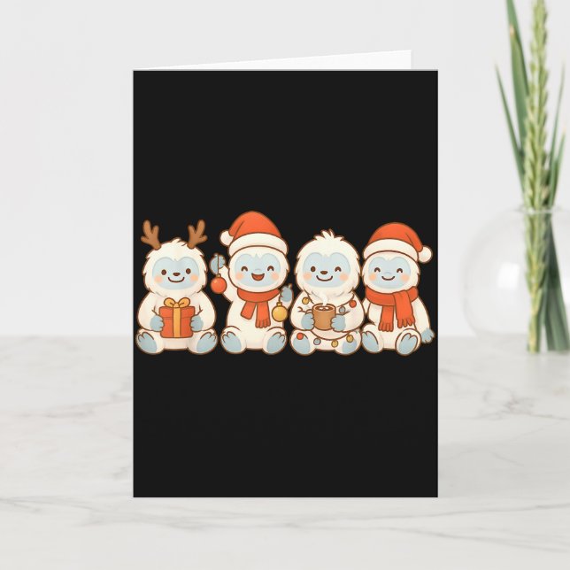 Carte Yetis Kids Boys Girls Christmas Yetis  (Devant)