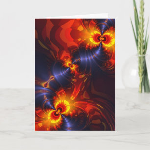 Carte Yeux papillon - Violet & Or Ailes Verticales