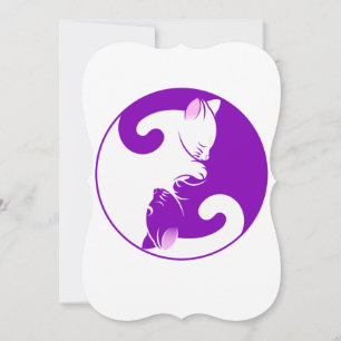 Carte Yin Yang Cat Note Card