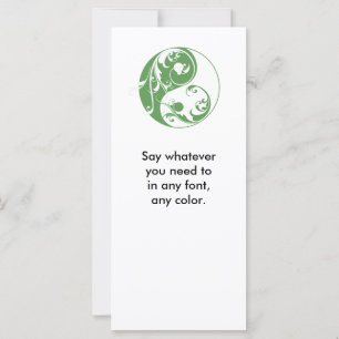 Carte Yin & Yang défilant (vert)