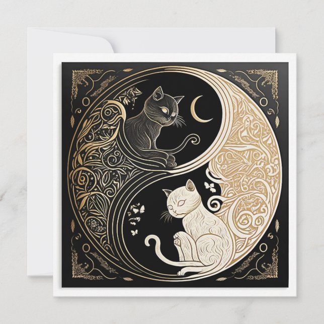 Carte Ying et Yang Cats (Devant)
