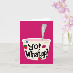 Carte Yo ! Quoi ? Coupe de yaourt grec mignonne vide