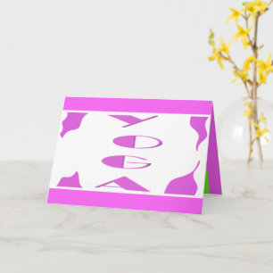 Carte Yoga méditation détente pale violet blanc yoga
