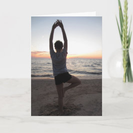 Carte Yoga on the Beach Greeting Card