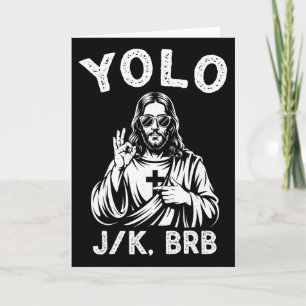 Carte Yolo Jk Brb Jésus Chrétien Pour Hommes Femmes Garç