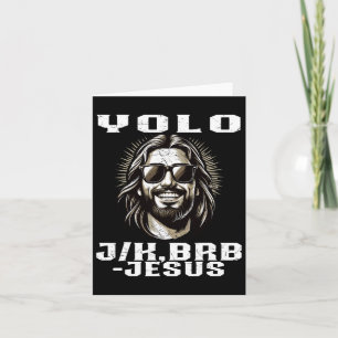 Carte Yolo Jk Brb Jésus Chrétiens Fête de Pâques Drôle R