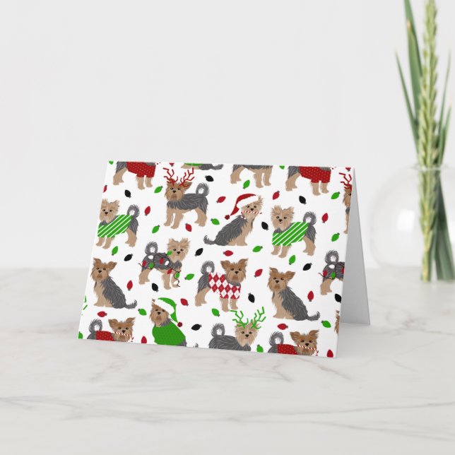 Carte Yorkie Christmas Yorkshire Terrier (Devant)