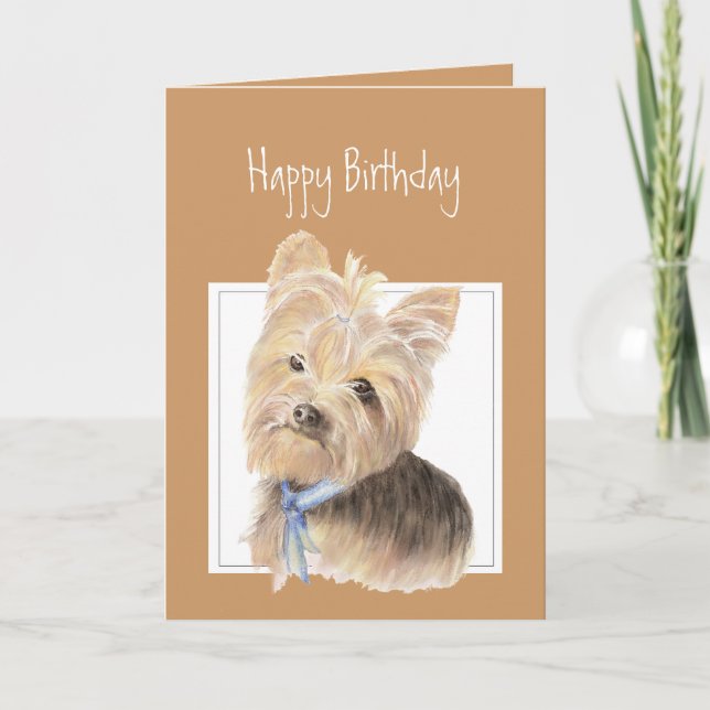 Carte Yorkie mignonne, Yorkshire Terrier, Chien, Animal  (Devant)
