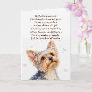 Carte Yorkie ou sympathie pour chien Terrier Yorkshire