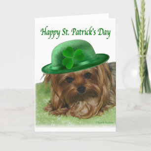 Carte Yorkie St. Patrick's Day